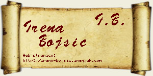 Irena Bojšić vizit kartica